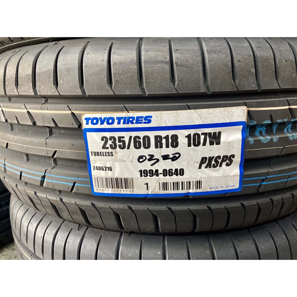 新北小老闆輪胎toyo東洋輪胎235 60 18 107w Pxsps 休旅車用日本製完工價 歡迎各尺寸詢問 蝦皮購物