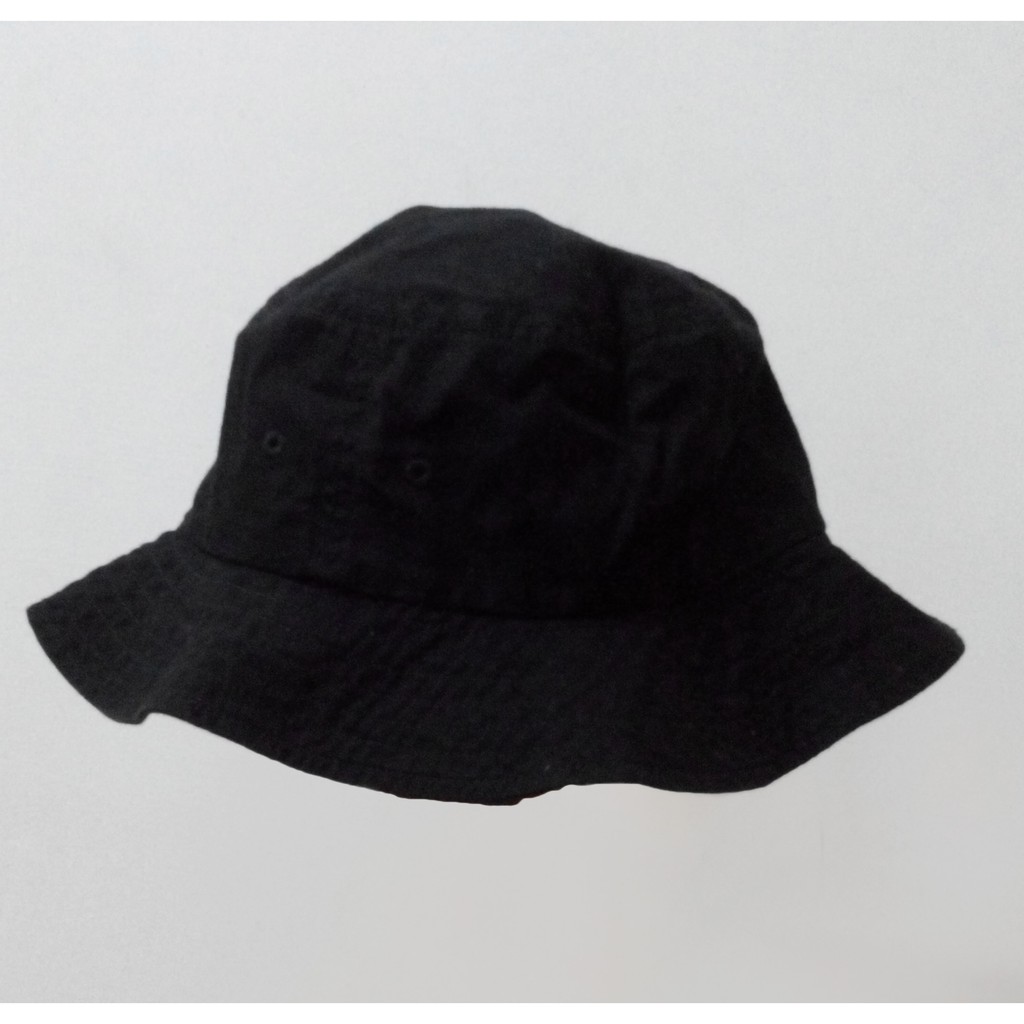 【二手近全新】MUJI 無印良品 100%棉 漁夫帽57.5cm-黑