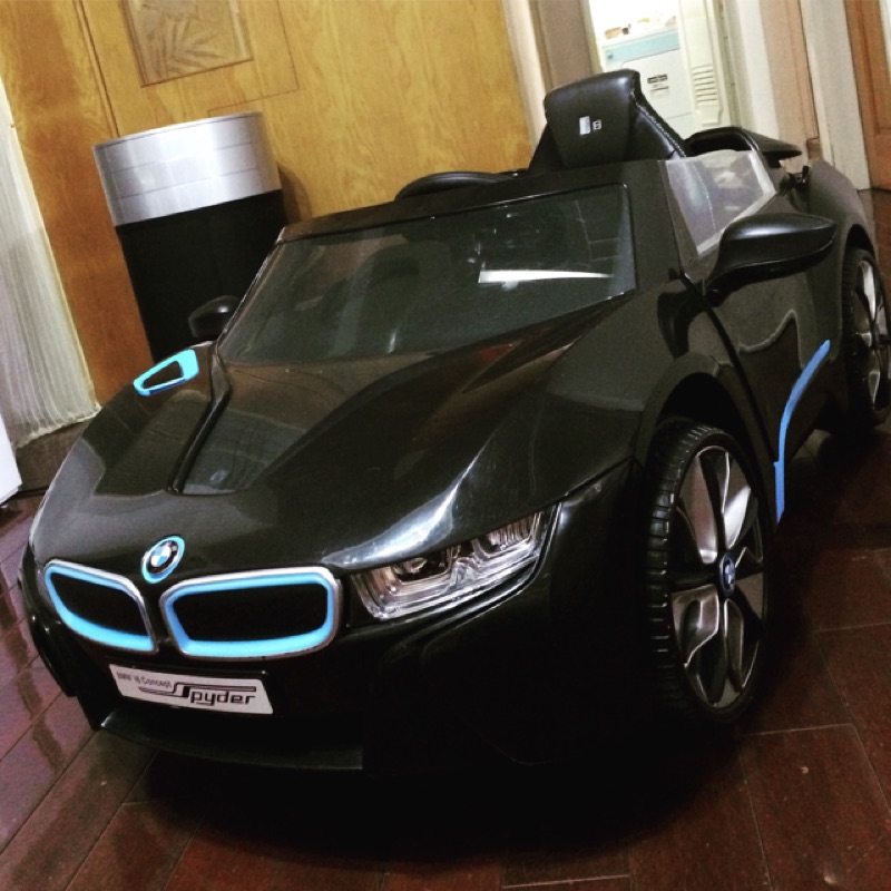 寶馬 BMW-I8 LW480QG(雙驅) 兒童電動車(可遙控) 黑色 原廠授權