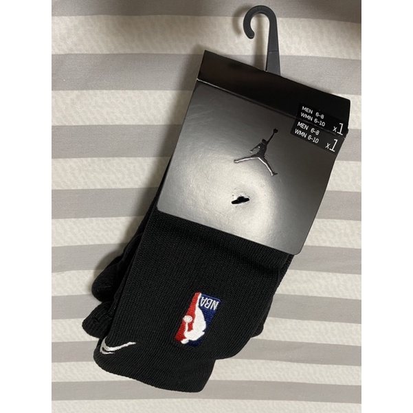 Nike NBA Grip Power Jordan High-Knee 黑底 高筒籃球襪