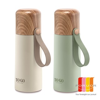 【FORUOR】TOGO森沐#304不銹鋼手提真空保溫瓶(350ml)｜2色任選