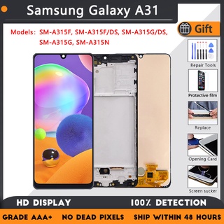 SAMSUNG AMOLED 液晶顯示器適用於三星 Galaxy A31 SM-A315F/DS 液晶觸控屏數字化儀適用
