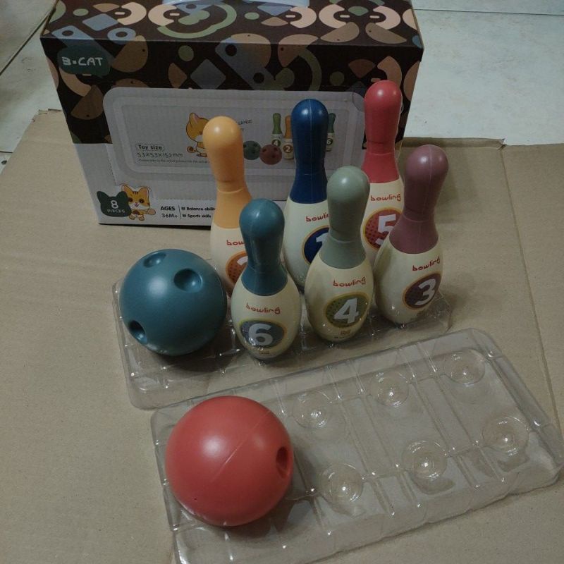 親子趣味保齡球數字彩色保齡球組 蝦皮購物