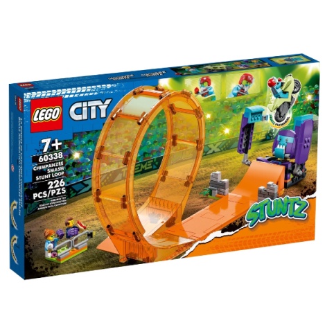 正版公司貨 LEGO 樂高 CITY系列 LEGO 60338 衝撞黑猩猩特技環形跑道