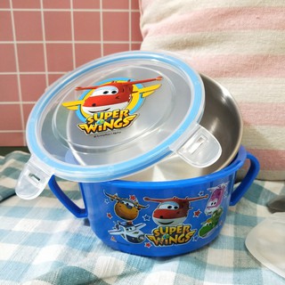 💗正版現貨💗臺灣製造 超級飛俠 304 不鏽鋼雙耳碗 餐碗 不鏽鋼碗 兒童餐具 卡通碗 外出餐碗 密封碗 便當碗