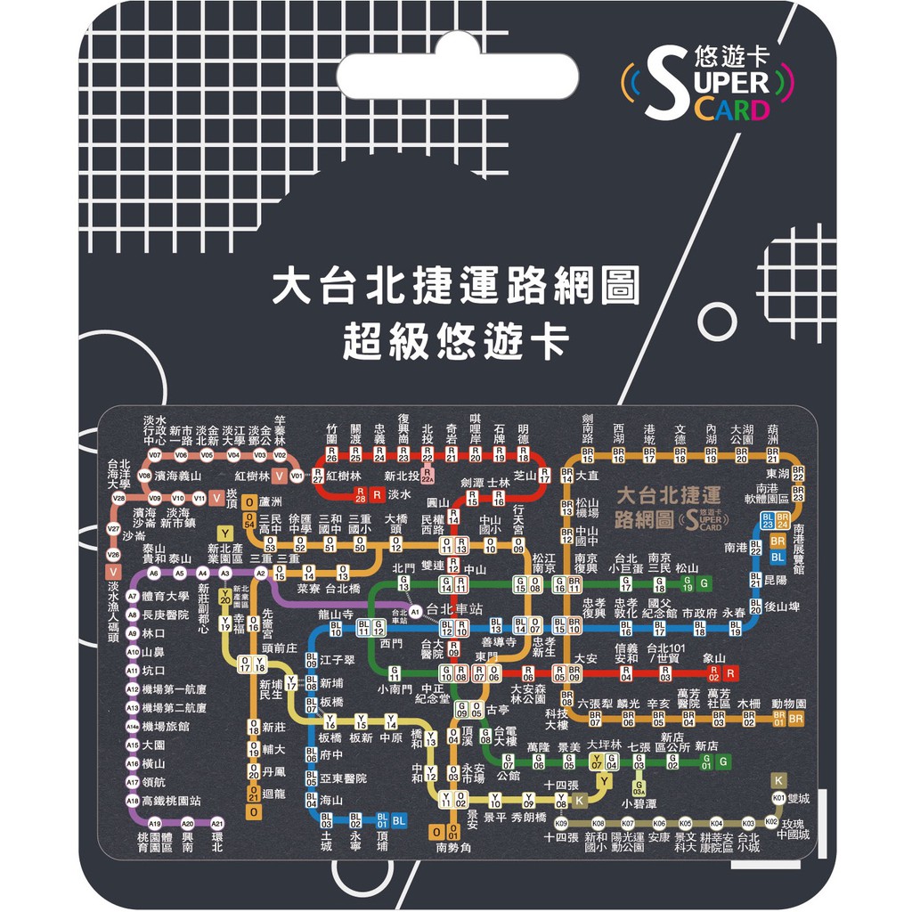 大台北捷運路網圖超級悠遊卡 Super Card 委託代銷 現貨 蝦皮直送