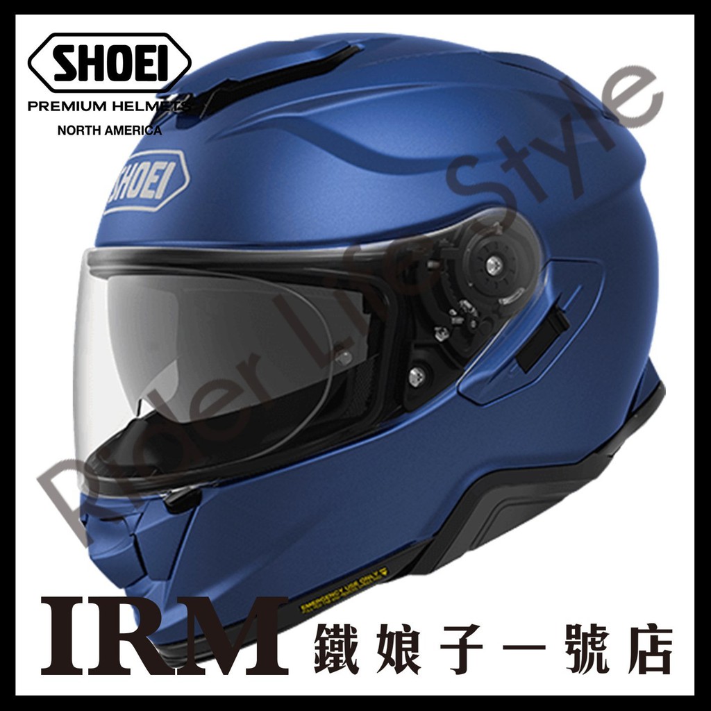【鐵娘子一號店】日本 SHOEI GT-AIR II 2 安全帽 素色 加長內墨片 通風透氣 插扣 金屬藍