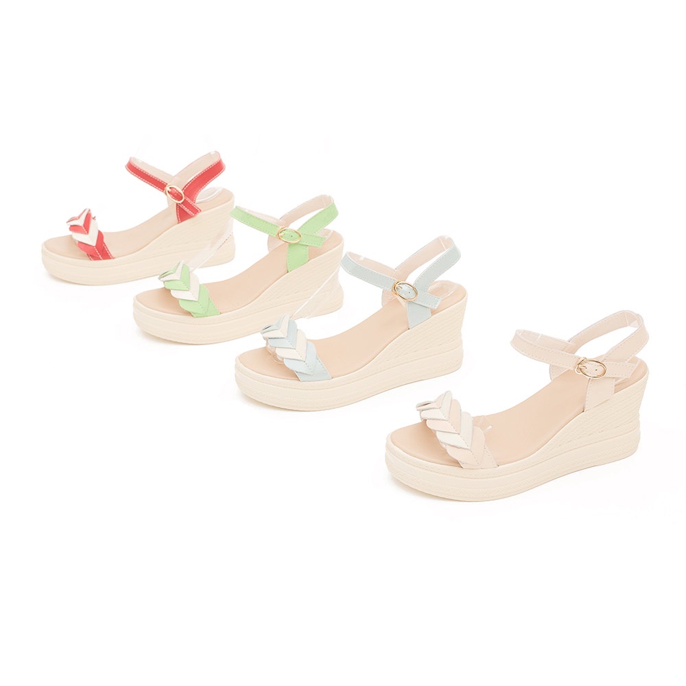 【BalletAngel】涼鞋 怦然心動真皮楔型涼鞋(共四色)【18-896】【現貨】