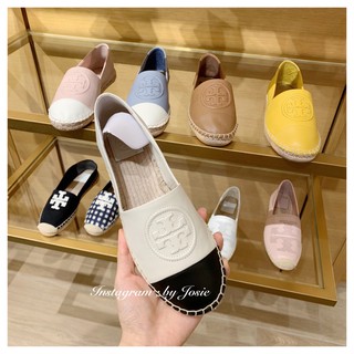 【現貨】美國代購 Tory Burch TB 經典 皮革 真皮 草編鞋 平底鞋 漁夫鞋