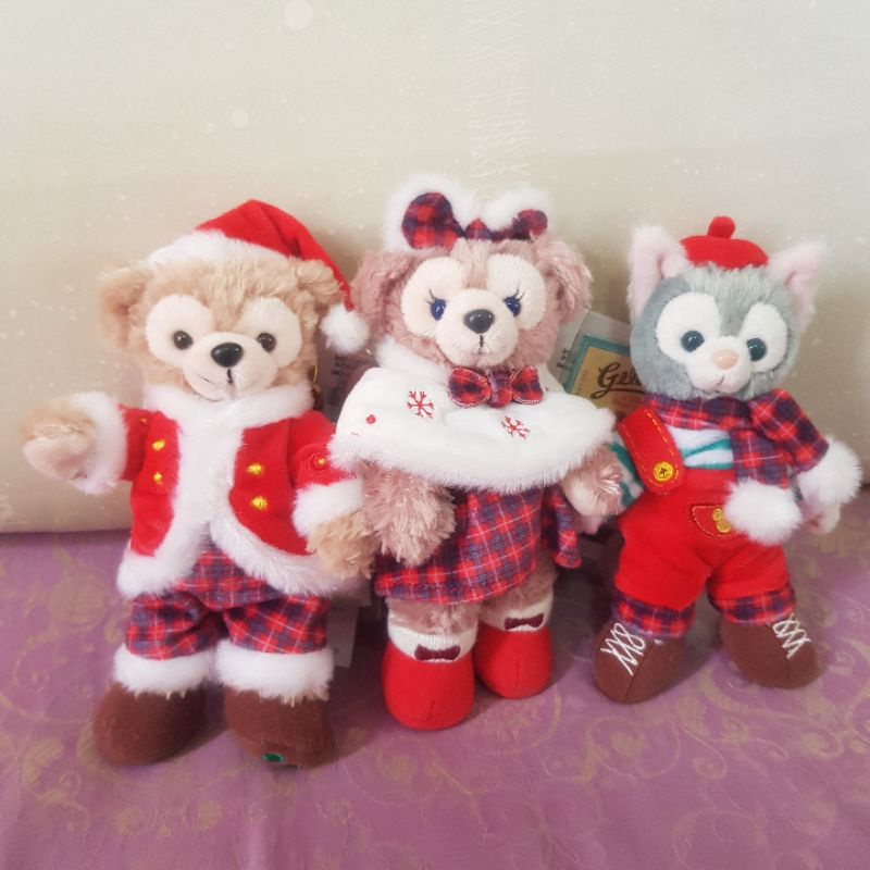 上海 迪士尼 2019 絕版 聖誕節 站姿 吊飾 鑰匙圈 Duffy 達菲 好朋友 雪莉玫 畫家貓 傑拉 托尼