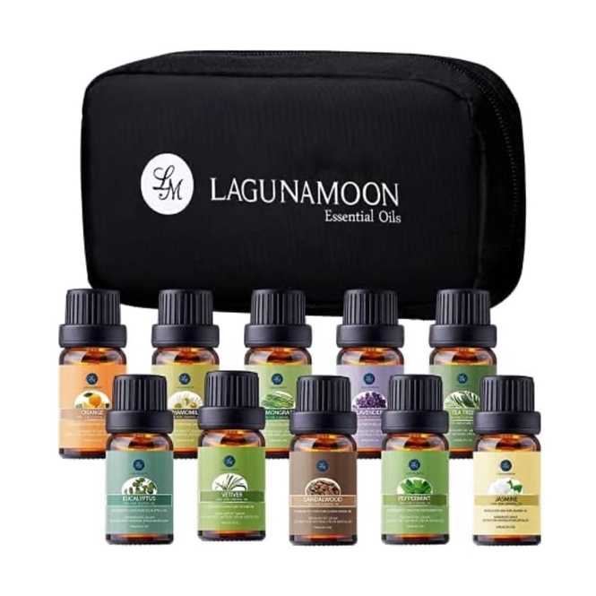 新到貨 Lagunamoon Essential Oils 10ML 美國頂級精油10件組旅行包