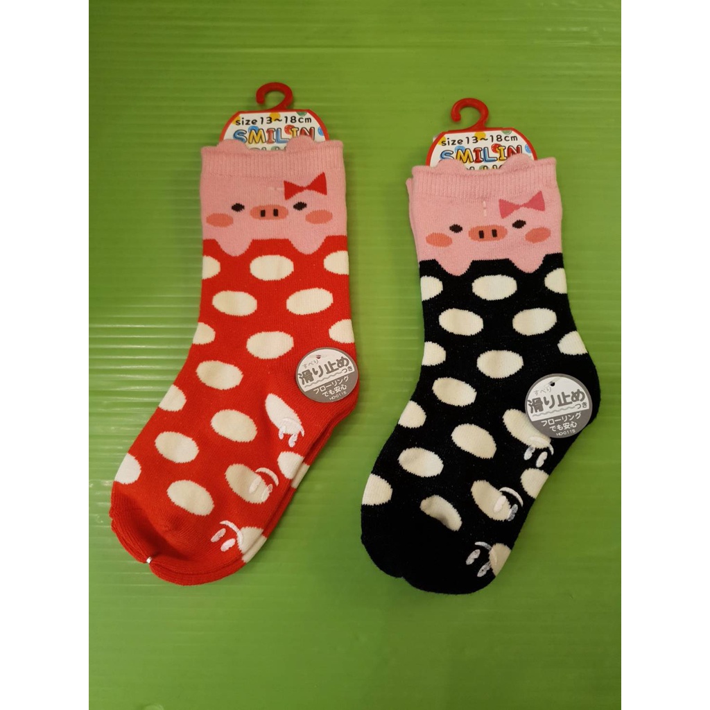 【仙瑩】13~18公分 小豬 童襪 日本進口 日本製