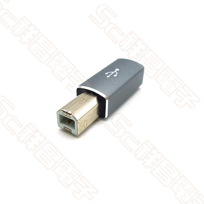 【祥昌電子】TYPEC-99 USB2.0 type-B B公 轉 TypeC母 轉接頭 轉換頭