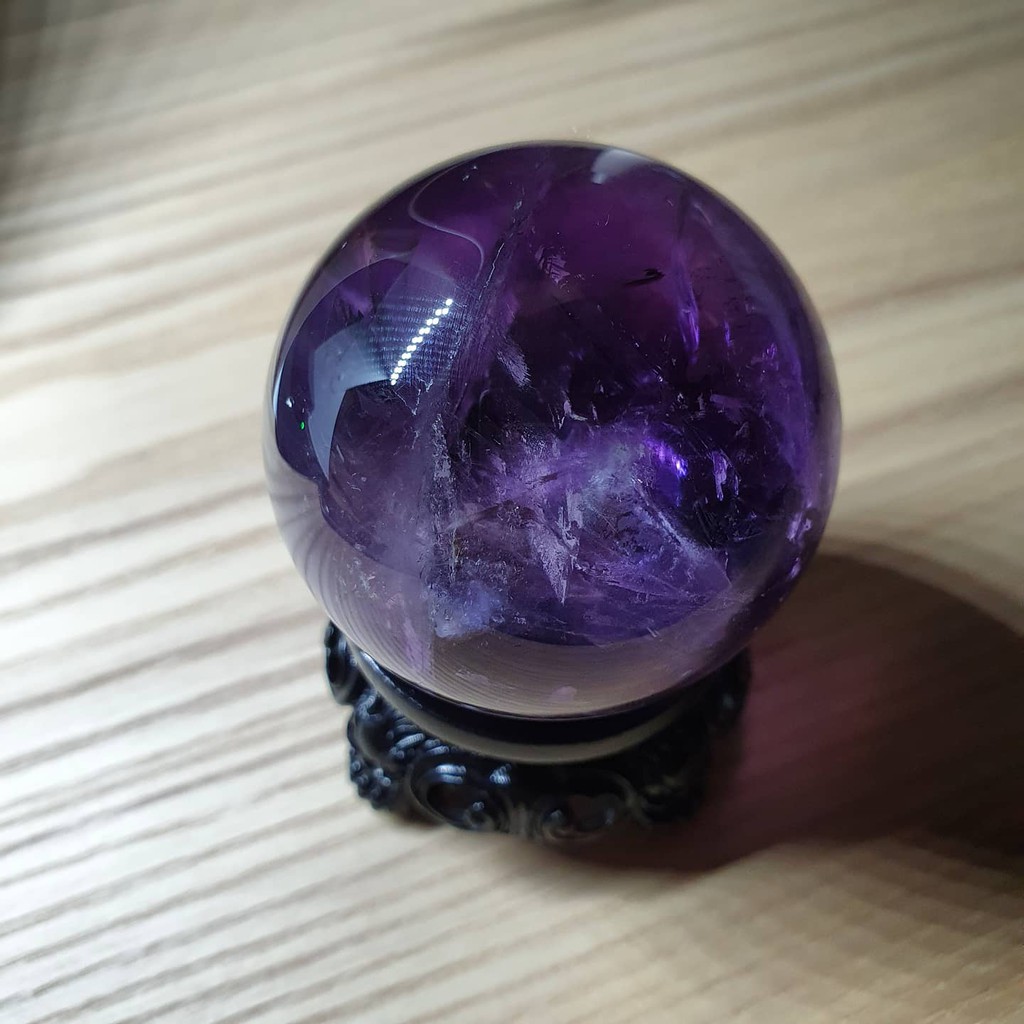 【永恆之光礦石】水晶球 紫水晶 紫水晶球 智慧之石 巴西夢幻紫水晶球