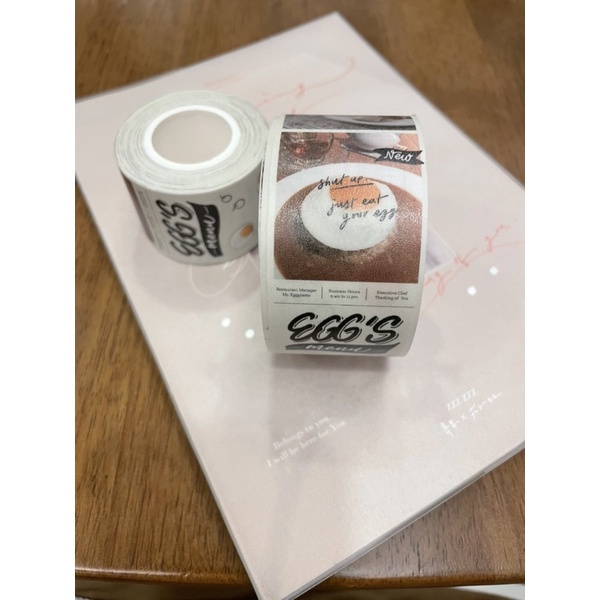 茄子先生 egg’s menu 蛋蛋的菜單 紙膠帶 分裝 一循環95cm