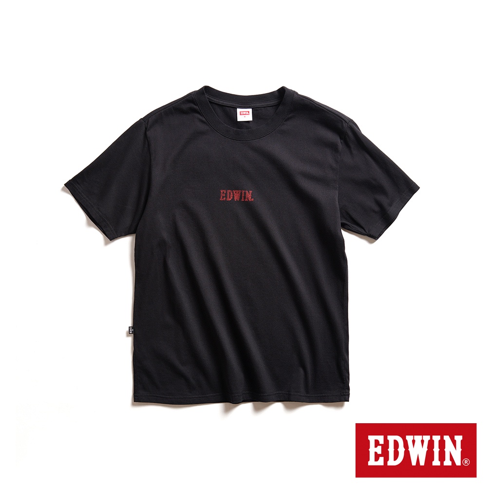 EDWIN EDGE 音浪LOGO短袖T恤(黑色)-男款