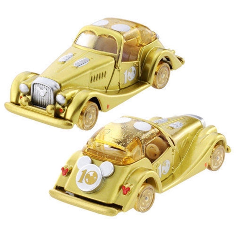 TOMICA  DISNEY 金色米奇老爺車 絕版 迪士尼10週年 抽抽樂（含盒）（已拆檢）