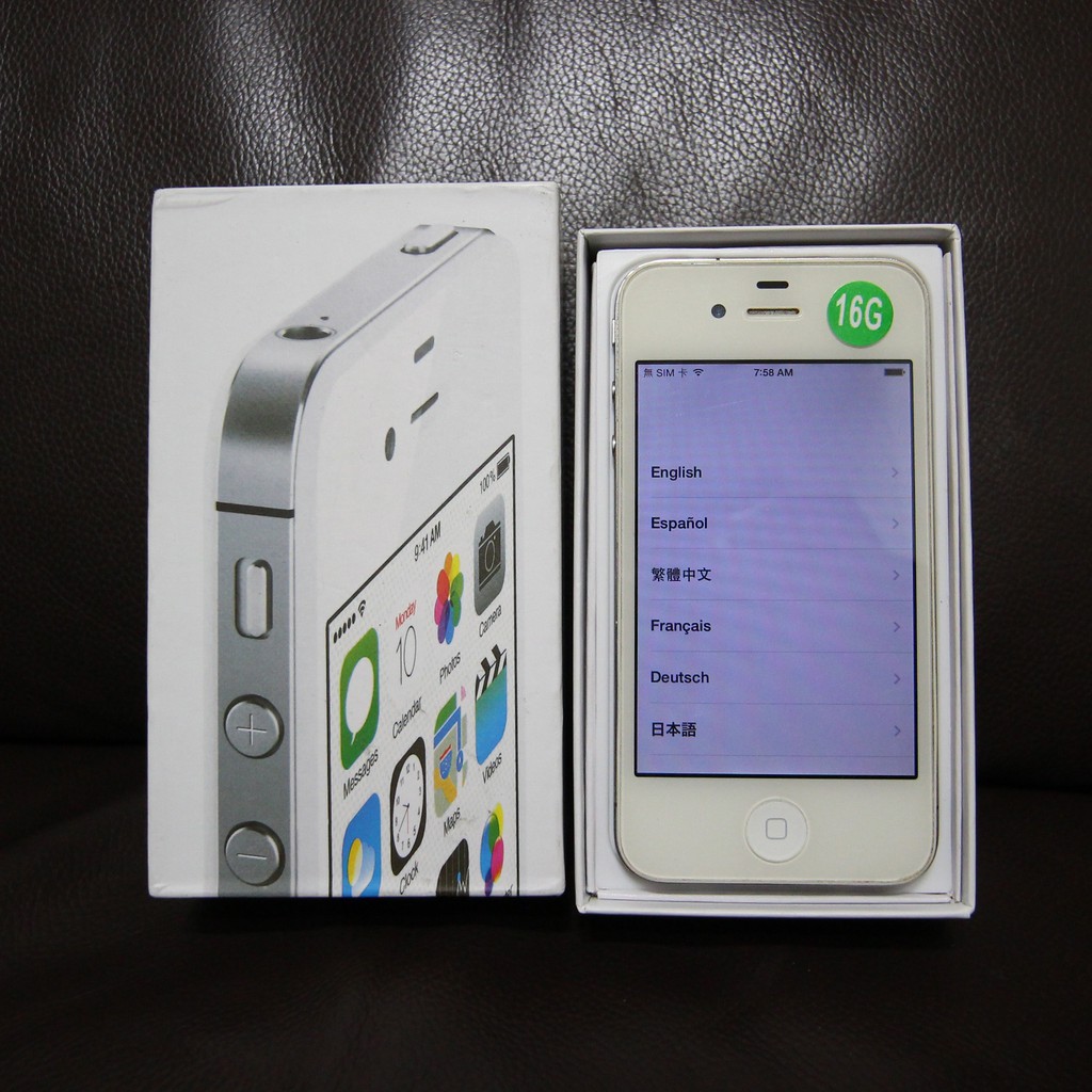 IPhone4S 16G 整新機 白色 有配件 可正常開機使用
