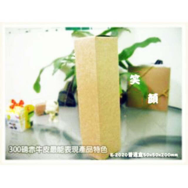 E-2020 普通盒 乳液罐包裝盒 化粧水保養品紙盒 牛皮紙盒 牛皮包裝盒 50x50x200mm
