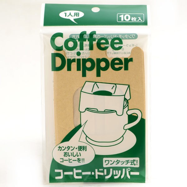 掛耳式濾紙 日本製 純紙漿原色 杯口濾紙(10枚入) 耳掛式咖啡濾紙 掛耳式咖啡袋