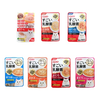 【CIAO】日本製 ciao 啾嚕貓用餐包 40g 乳酸菌系列 肉泥 日本貓餐包 寵物時光