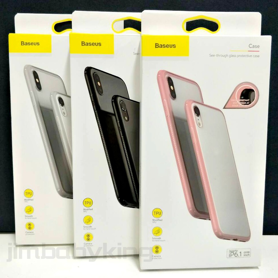 全新 Baseus 倍思 原視玻璃保護套 iPhone XR 6.1吋 粉色 黑色 白色 手機殼 輕薄 高雄可面交