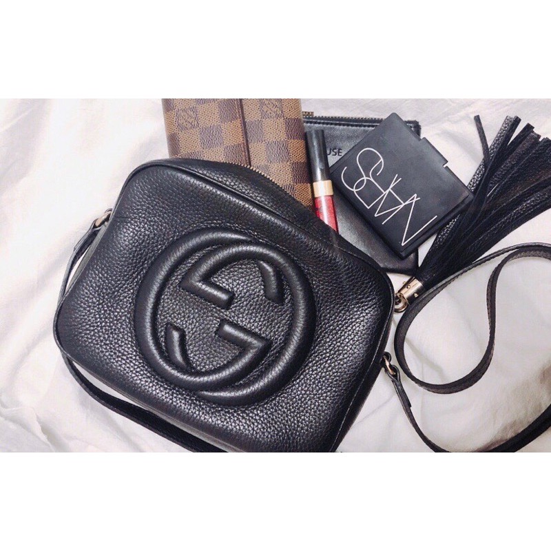 🇺🇸預購🇺🇸Gucci 經典黑色Soho流蘇斜背單肩包