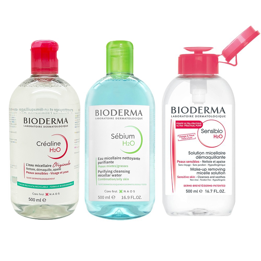 BIODERMA 高效潔膚液 500ml 2款任選 舒敏/平衡控油 潔膚水 卸妝水 卸妝液 現貨 蝦皮直送