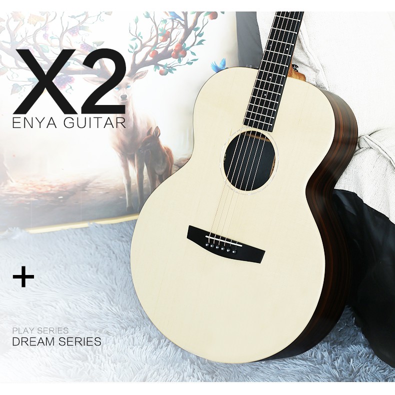 【澄風樂器】Enya X2E 41吋 AJ桶身 雲杉木面單板電木吉他 附原廠琴袋、配件包 免運