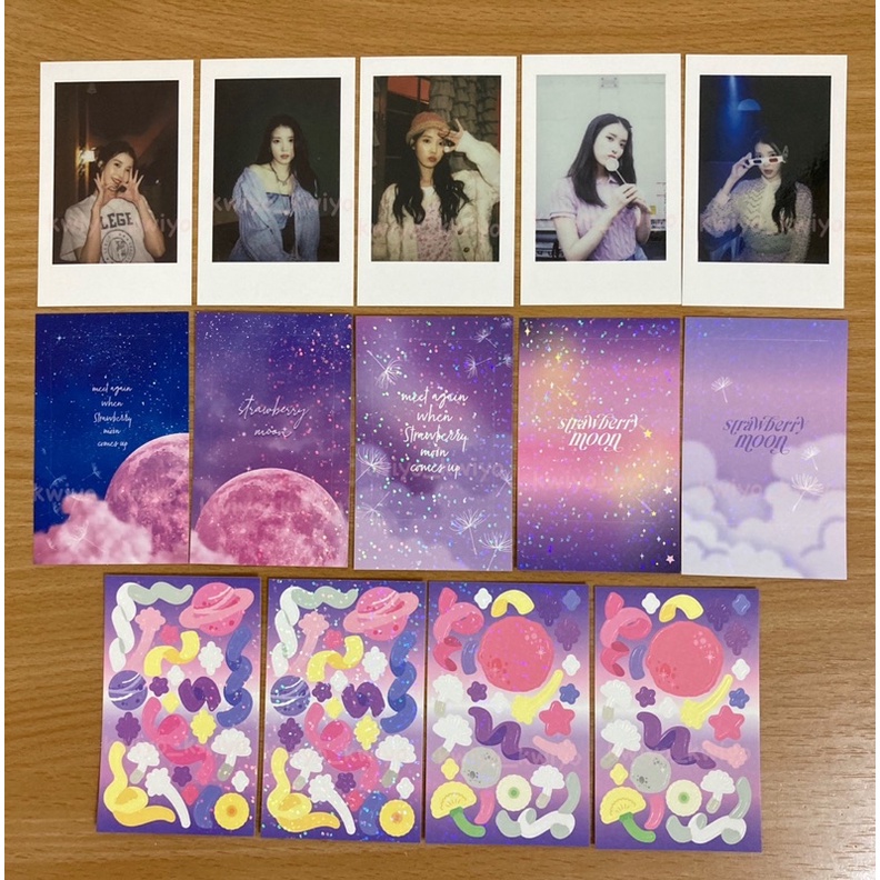 IU 李知恩 STRAWBERRY MOON 官方 週邊 拍立得 貼紙 小卡 周邊