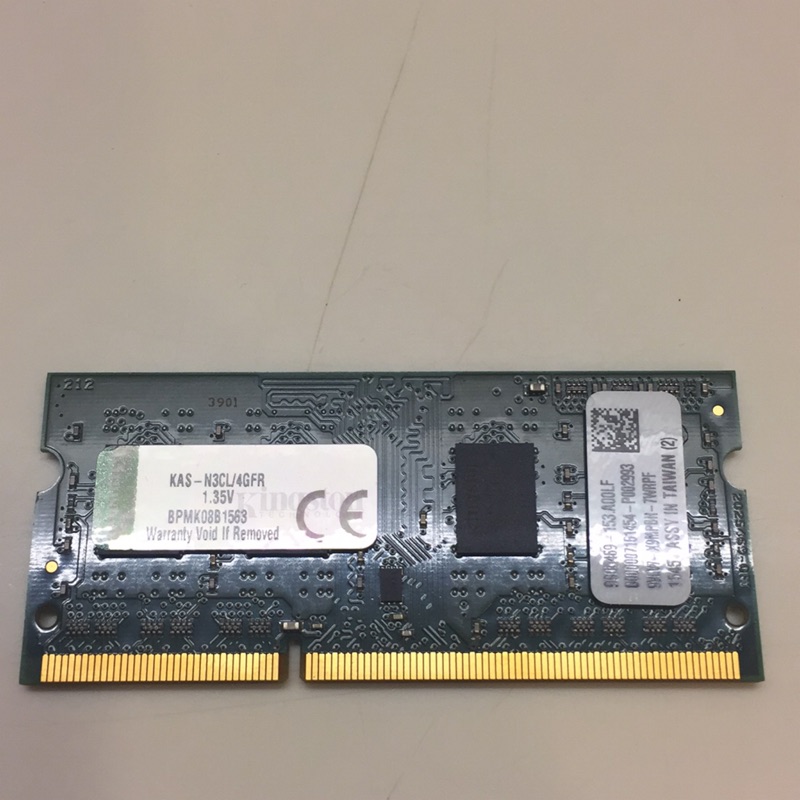 金士頓 DDR3L 1600 KAS-N3CL/4G 4GB 低電壓/終保/ASUS 筆電用 記憶體