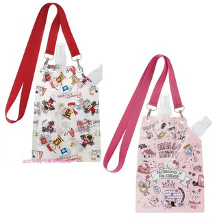asdfkitty*特價 KITTY.史努比 可摺疊超輕量2用水壺-直飲+噴霧-附背帶-日本正版商品
