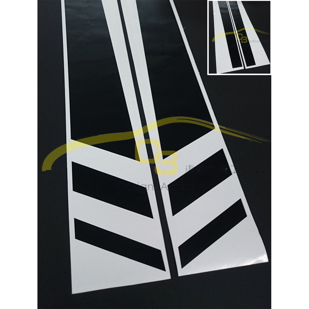 【C3車體彩繪工作室】側裙 車門 車身 貼紙 造型 彩繪 類AMG sport A版 賽車 車身膜 車標貼 汽車 運動