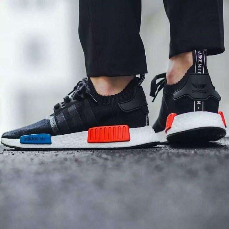 【Luxury】韓國限時特價 ADIDAS ORIGINALS NMD R1 經典紅藍 BOOST 慢跑鞋 黑白 男女款