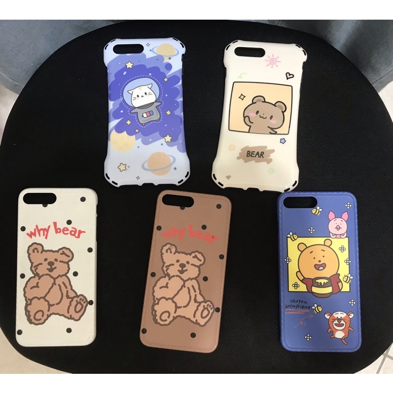 ｛V.S｝iPhone7plus手機殼二手/全新可愛熊熊情侶手機殼太空貓小熊維尼