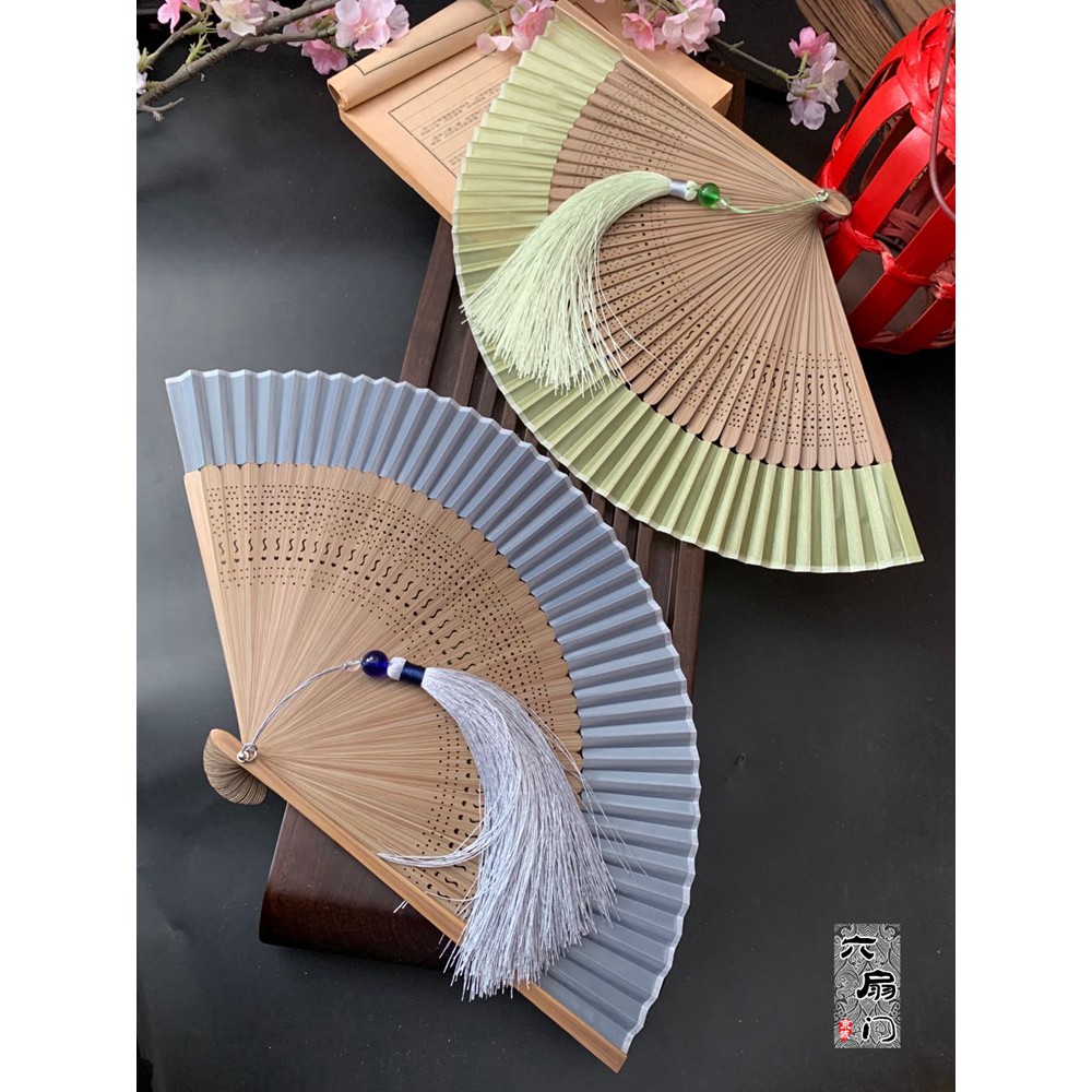復古風純色日式扇子和風折扇空白竹扇禮品扇漢服便攜男 蝦皮購物