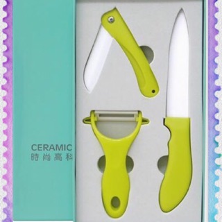 【陶瓷刀三件組】水果刀+折疊刀+刨刀 愛佳寶陶瓷刀~三件組