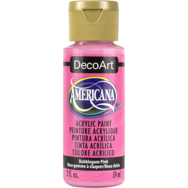 DecoArt 泡泡糖粉紅色 59 ml Americana 壓克力顏料 - DA250 (美國)