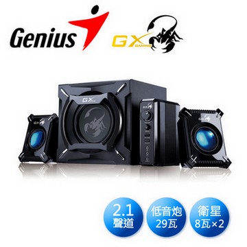 Genius昆盈 GX GAMING 2.1聲道 冷冽攝蠍 電競重低音喇叭組(SW G2.1 2000)