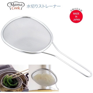 asdfkitty*日本製 燕三條 304不鏽鋼淺型濾網/多用途濾網勺-撈麵.撈青菜.炸物-都好用