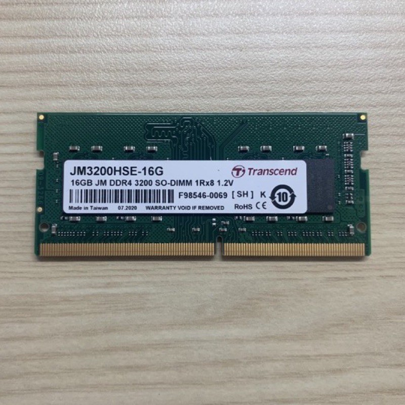 Transcend 創見JetRam DDR4 3200 16G 筆記型記憶體 筆電 DDR4