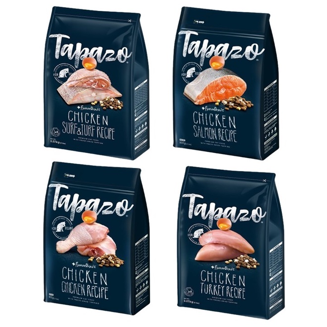 TAPAZO 特百滋 凍乾雙饗宴(限時優惠) 貓飼料 營養乾糧 雞肉/火雞肉/鮭魚 全齡貓品項