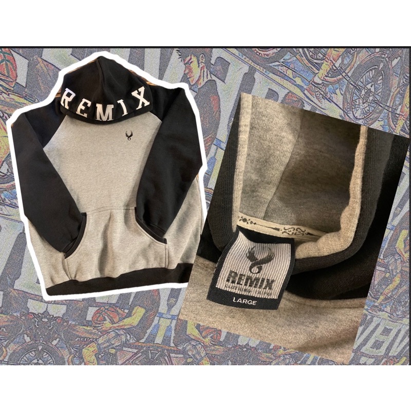 ［小地方］《古著》《二手》remix經典 老品 帽T外套