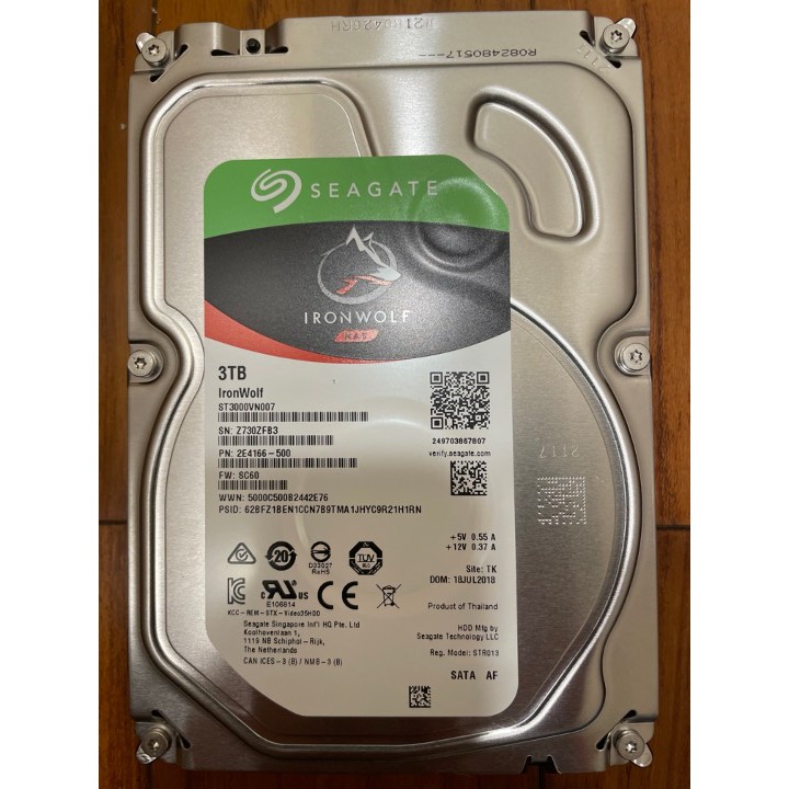 Seagate IronWolf 3TB 3.5吋NAS硬碟 那斯狼 內接式硬碟俗賣