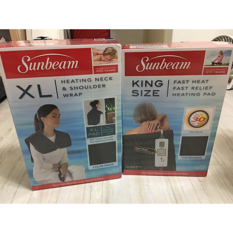 「全新換現金👍」美國Sunbeam夏繽 瞬熱保暖墊+電熱披肩XL