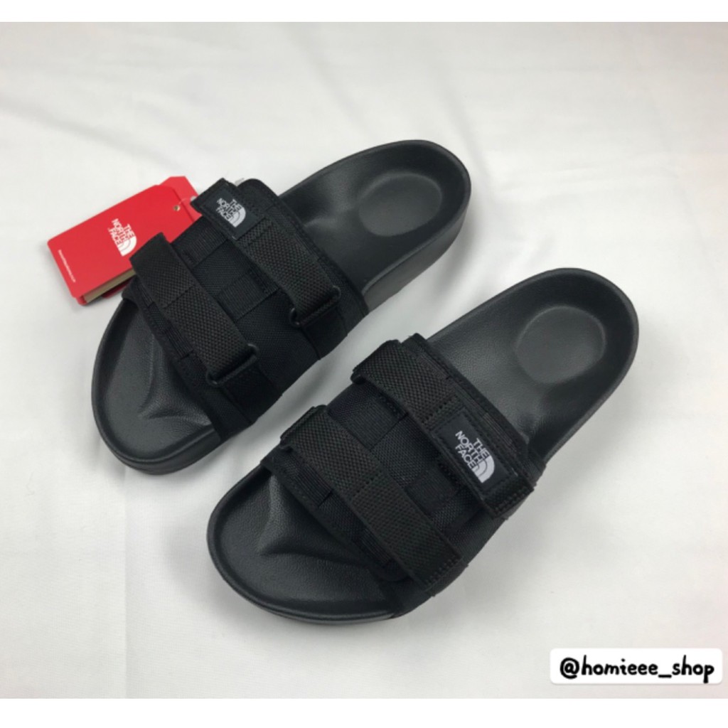Homieee The North Face Tnf 北臉拖鞋涼鞋繃帶黑色男女可穿韓國限定 蝦皮購物