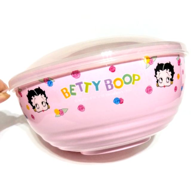 全新 BETTY BOOP貝蒂粉紅微波碗 保鮮盒 收納盒 