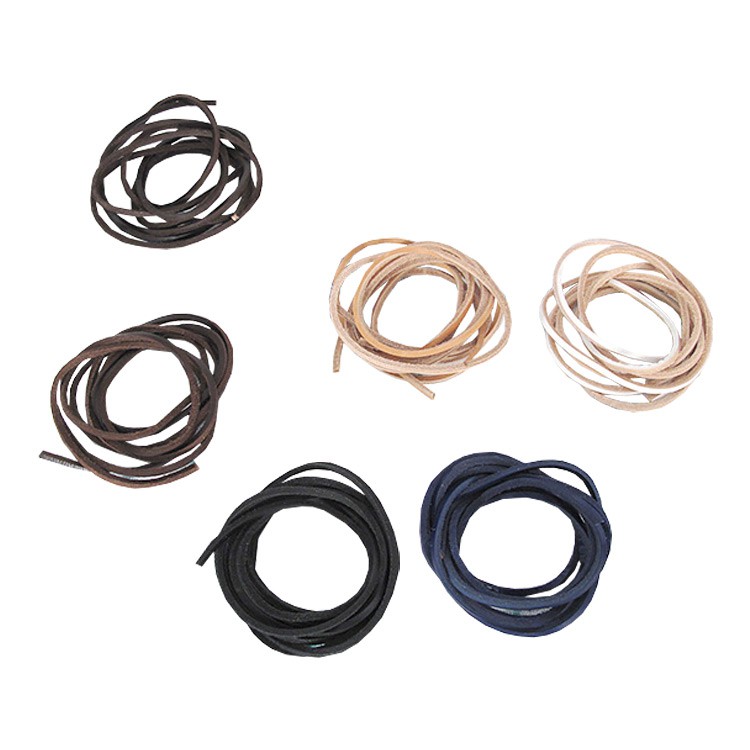 鞋鞋俱樂部 3mm方型牛皮鞋帶 906-G24 黑 咖 棕 白 4色