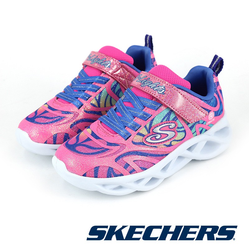 【SKECHERS】 女童系列 TWISTY BRIGHTS 燈鞋 - 302305L-PKMT - 粉紅