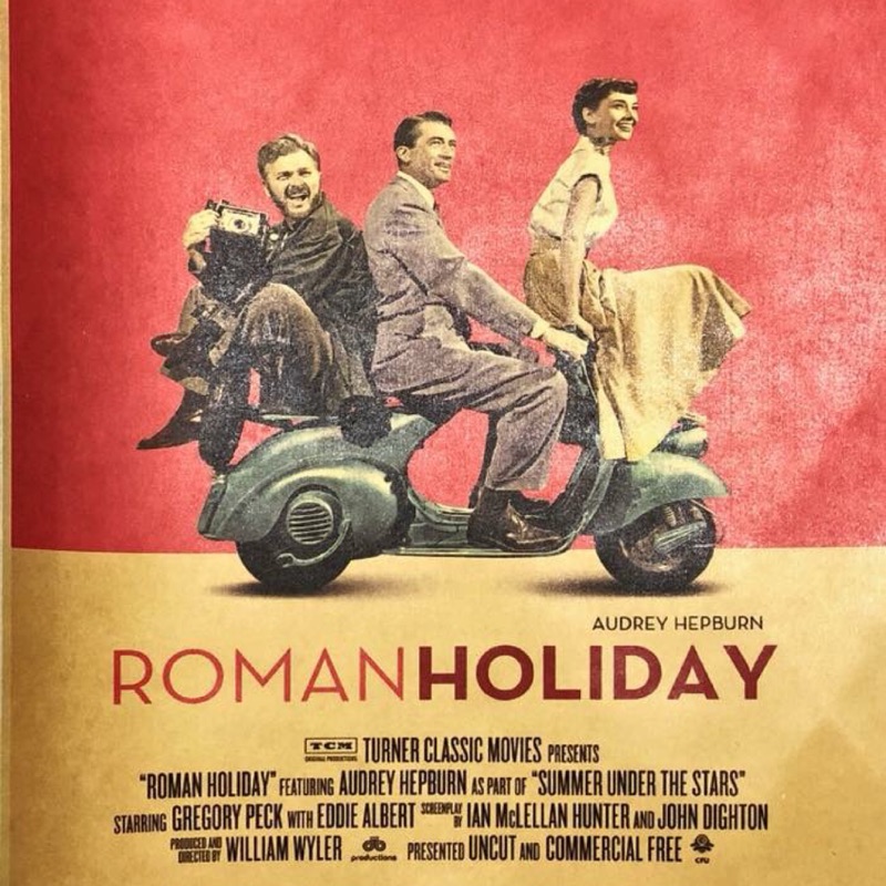 羅馬假期電影海報 Roman holiday Vespa (實圖拍攝可能有點些許反光)